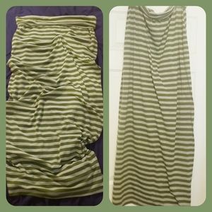 Gray and Green maxi skirt